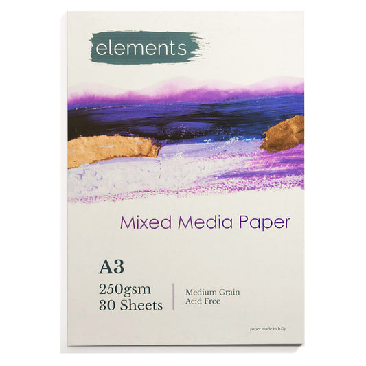 Elements Mixed Media Paper Pad 30s 250gsm - A3 – High Quality Art Paper