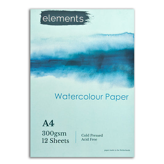 Elements Watercolour Painting Pad 12s 300gsm - A4 – High Quality Art Paper