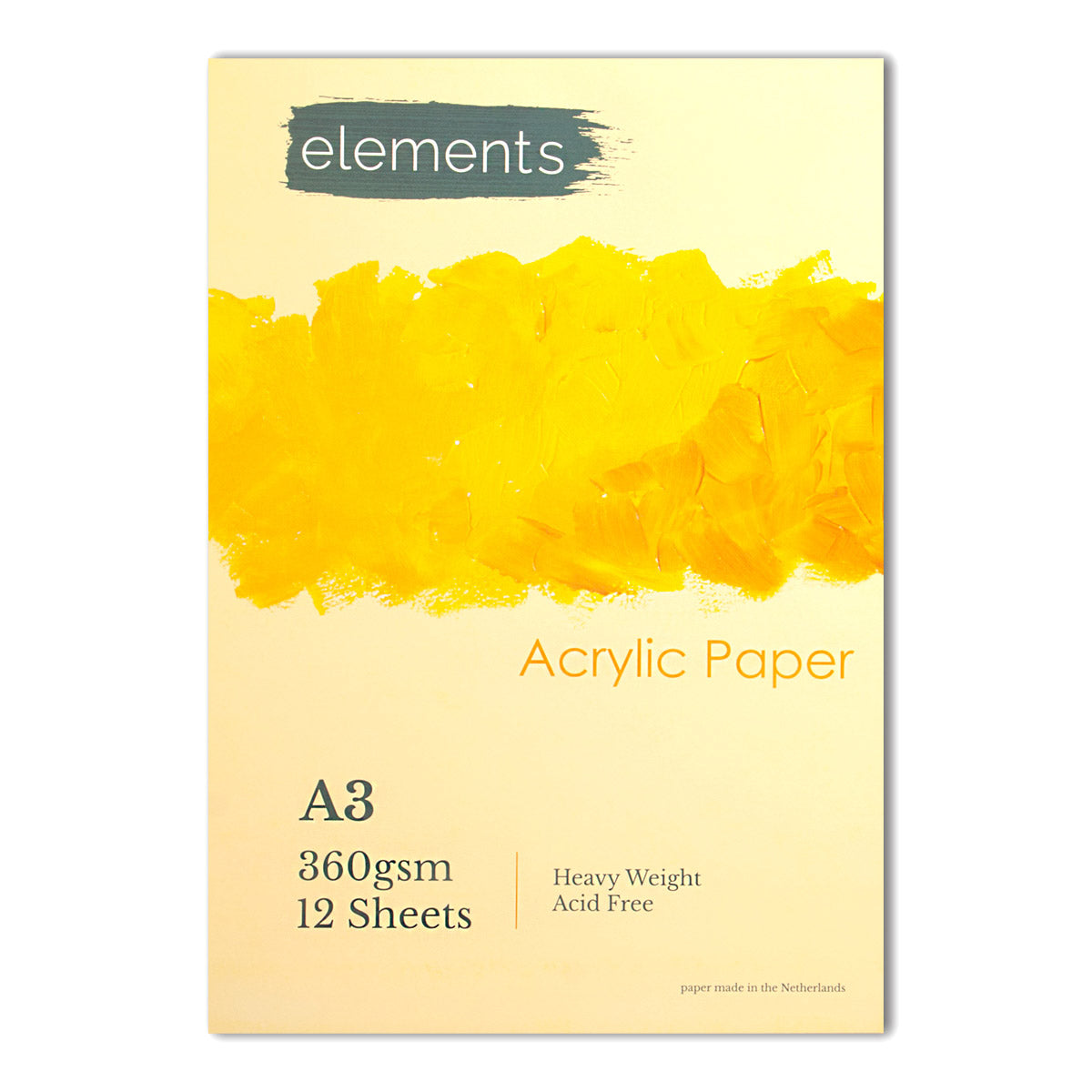 Elements Acrylic Paper Pad 12s 360gsm - A3 – High Quality Art Paper