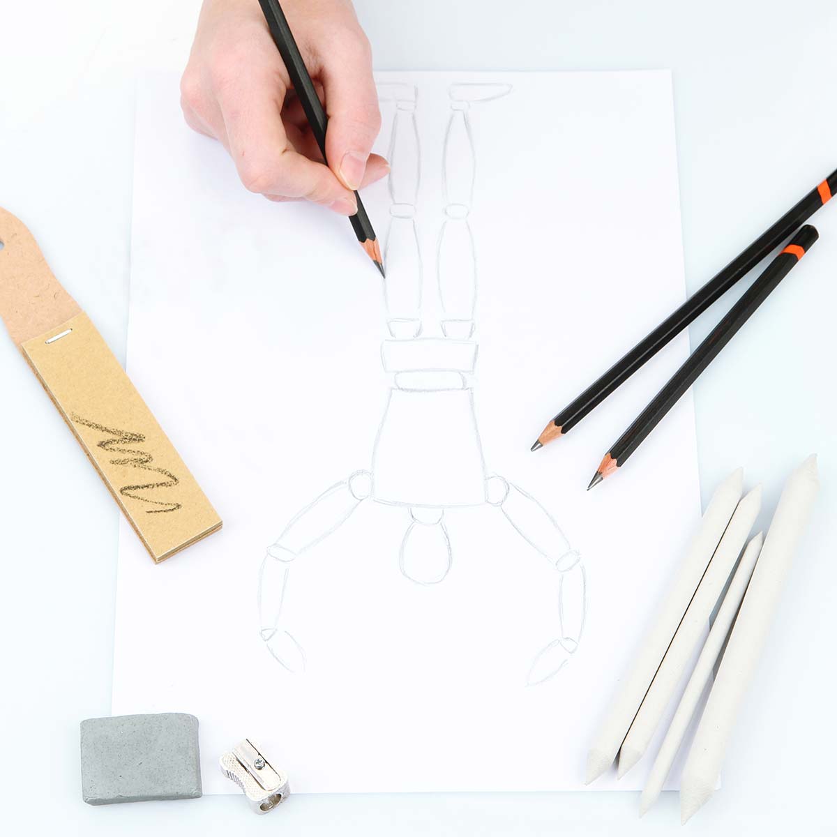 Elements Wooden box sketching Set – Art & Craft Essential