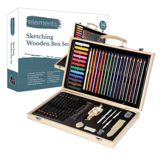 Elements Wooden box sketching Set – Art & Craft Essential