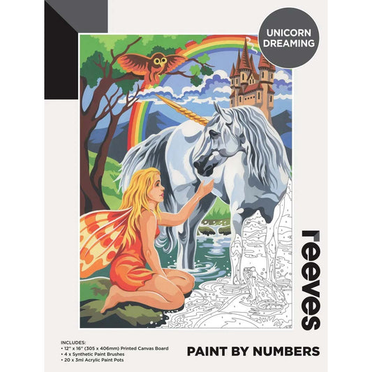 Reeves Paint by Numbers 12x16 inch - Unicorn Dreaming