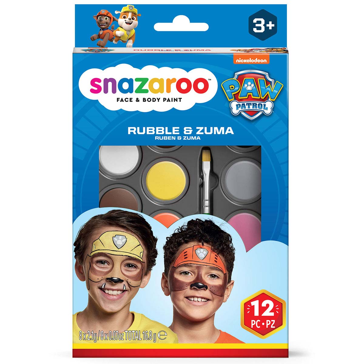 Snazaroo Face Paint SNZ Paw Patrol Hang Pk Rubble and Zuma