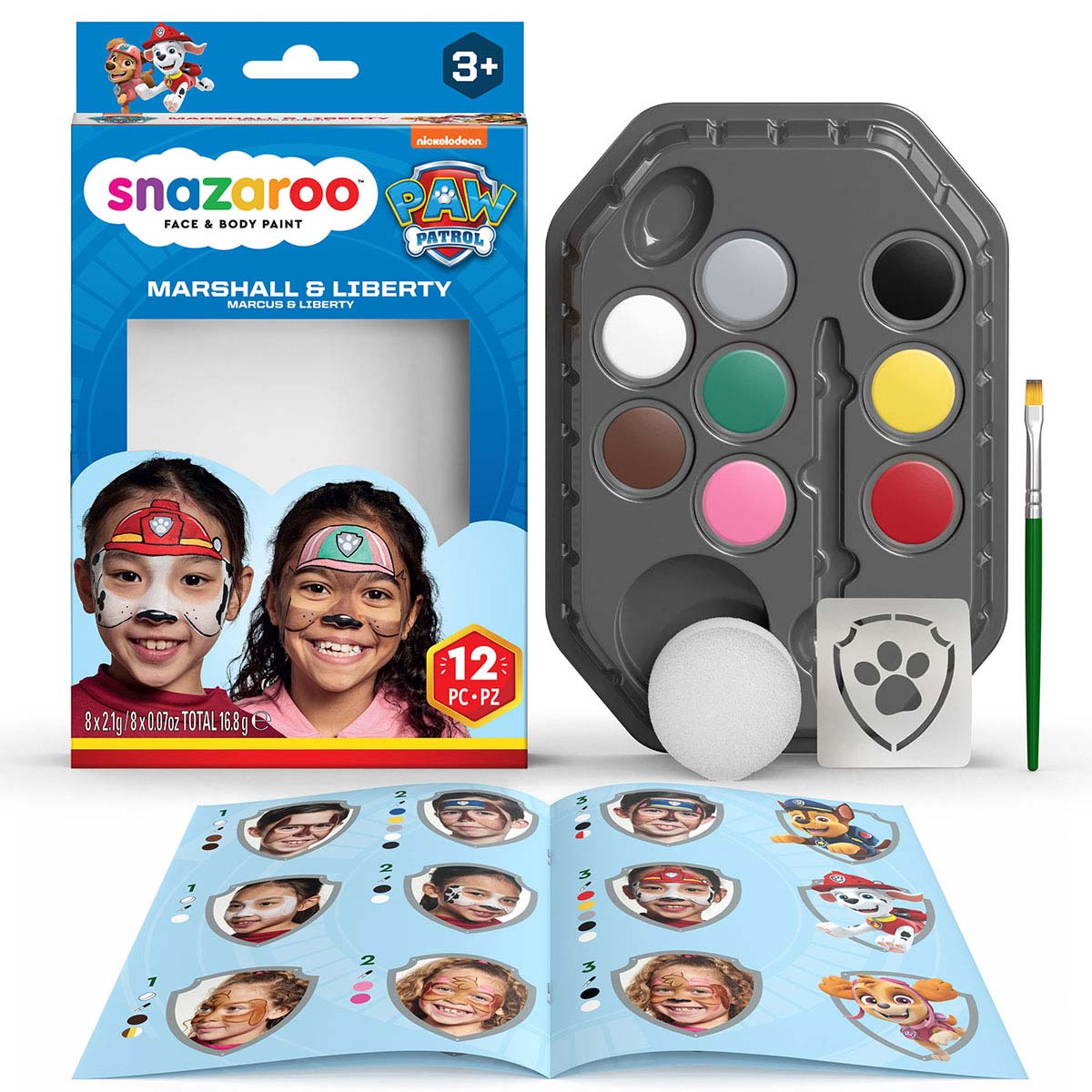 Snazaroo Face Paint SNZ Paw Patrol Hang Pk Marshall and Liberty
