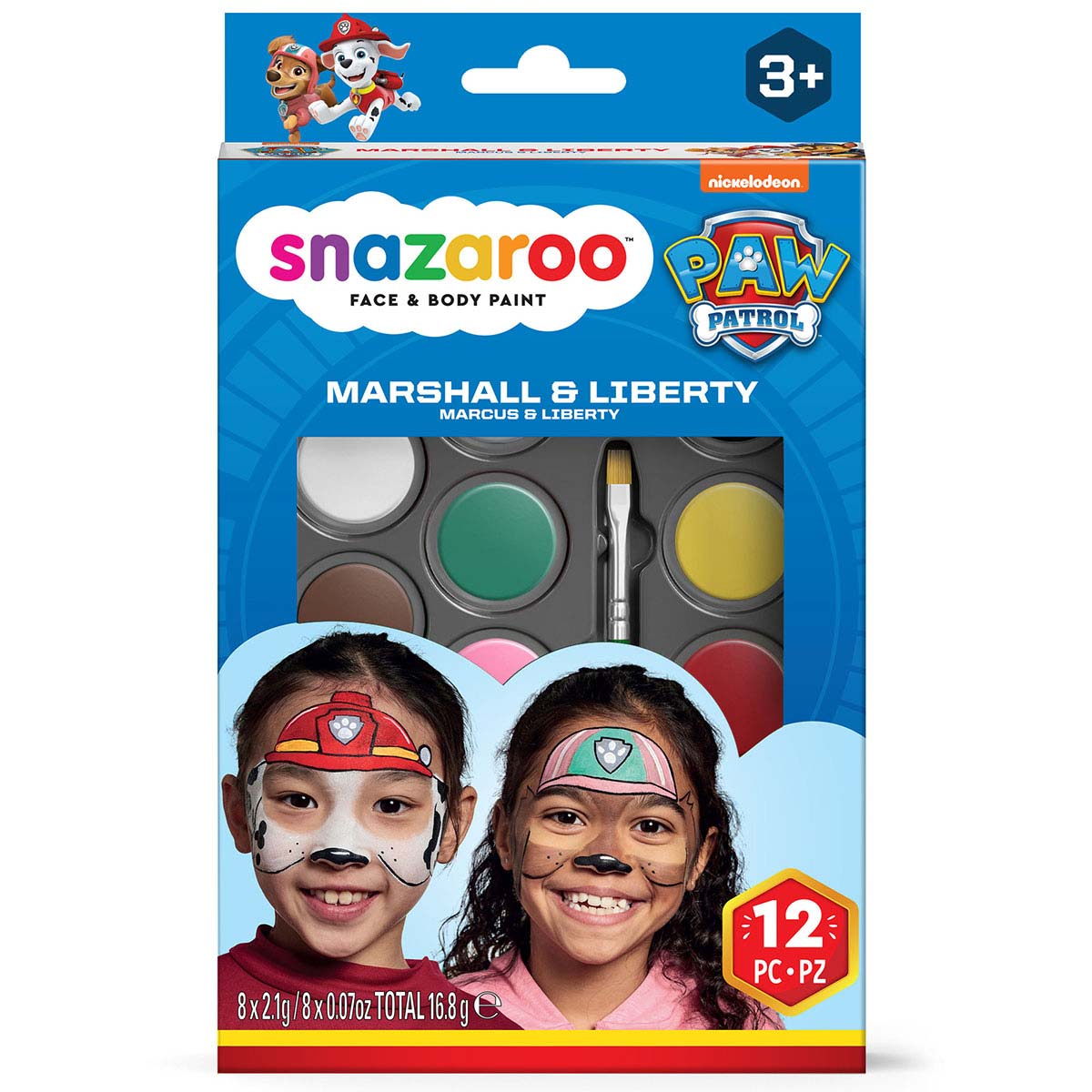 Snazaroo Face Paint SNZ Paw Patrol Hang Pk Marshall and Liberty