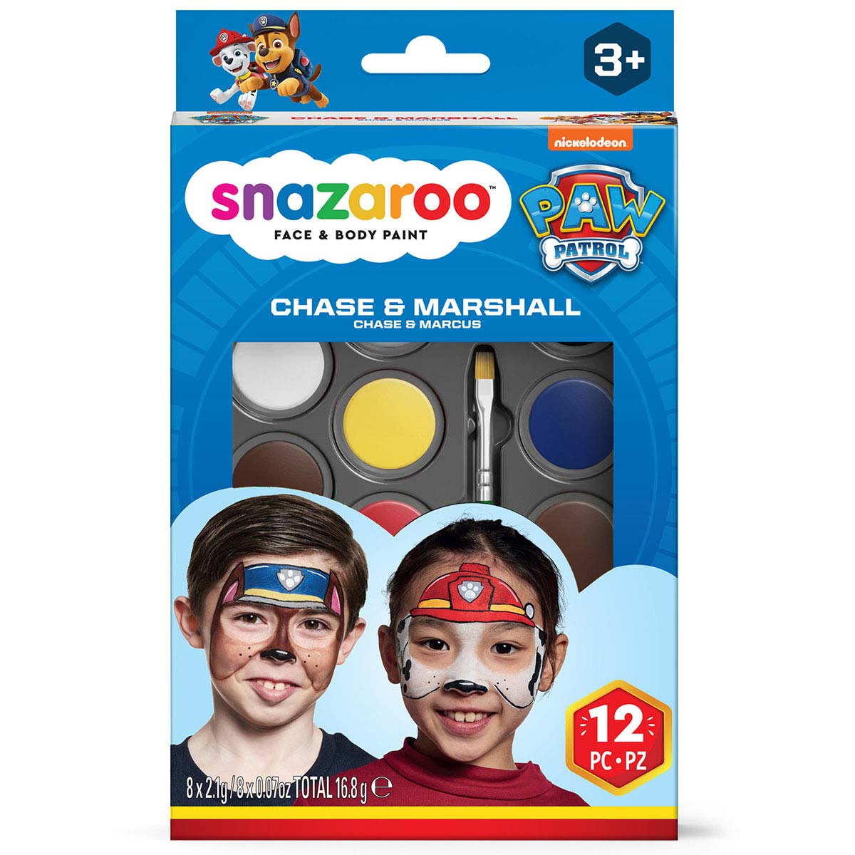 Snazaroo Face Paint SNZ Paw Patrol Hang Pk Chase and Marshall