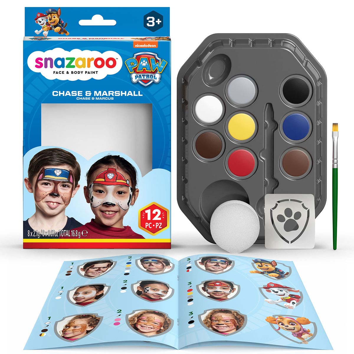Snazaroo Face Paint SNZ Paw Patrol Hang Pk Chase and Marshall