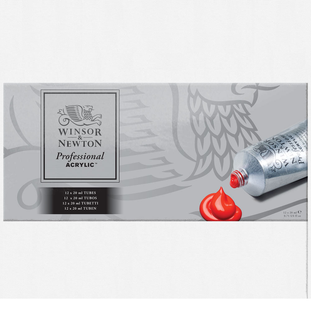 Winsor & Newton Tube Set 12 x 20ml - Professional Acrylic - Winsor & Newton at DRK Crafts