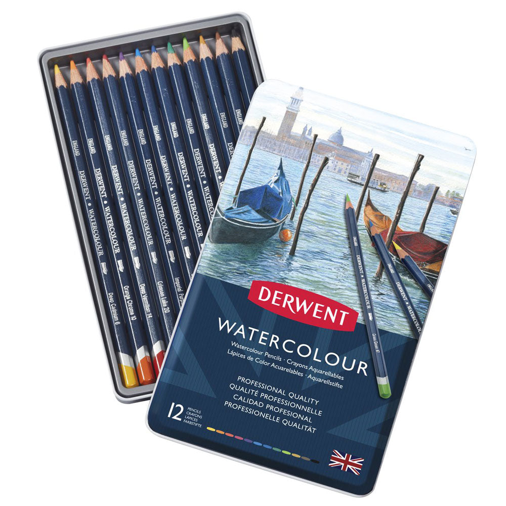 Derwent Wc Pencil Tin Of 12 (B)