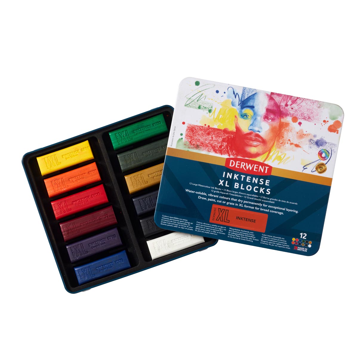 Derwent Inktense XL Blocks Tin (12)