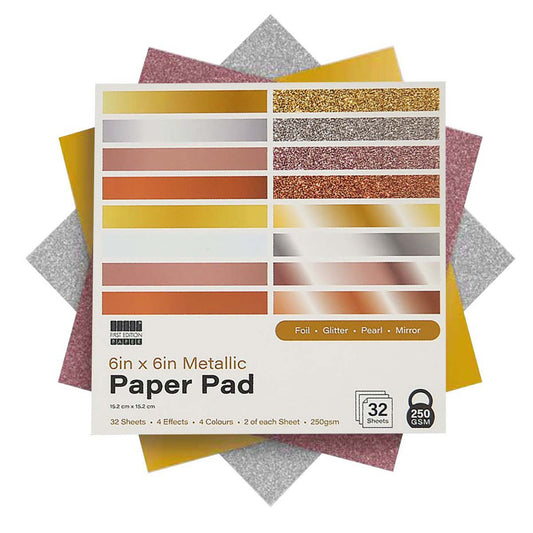 First Edition First Edition 6in x 6in Metallic Paper Pad