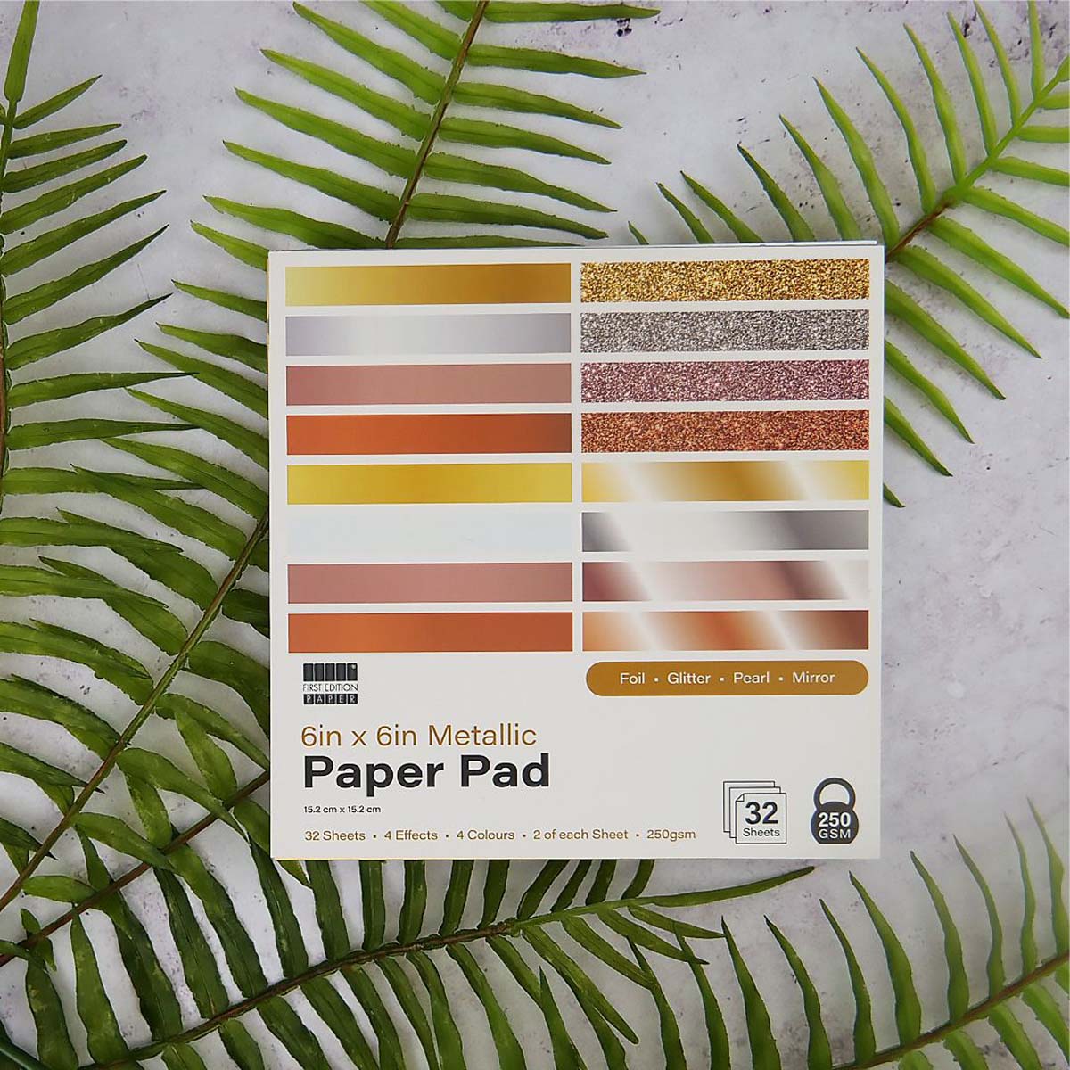 First Edition First Edition 6in x 6in Metallic Paper Pad