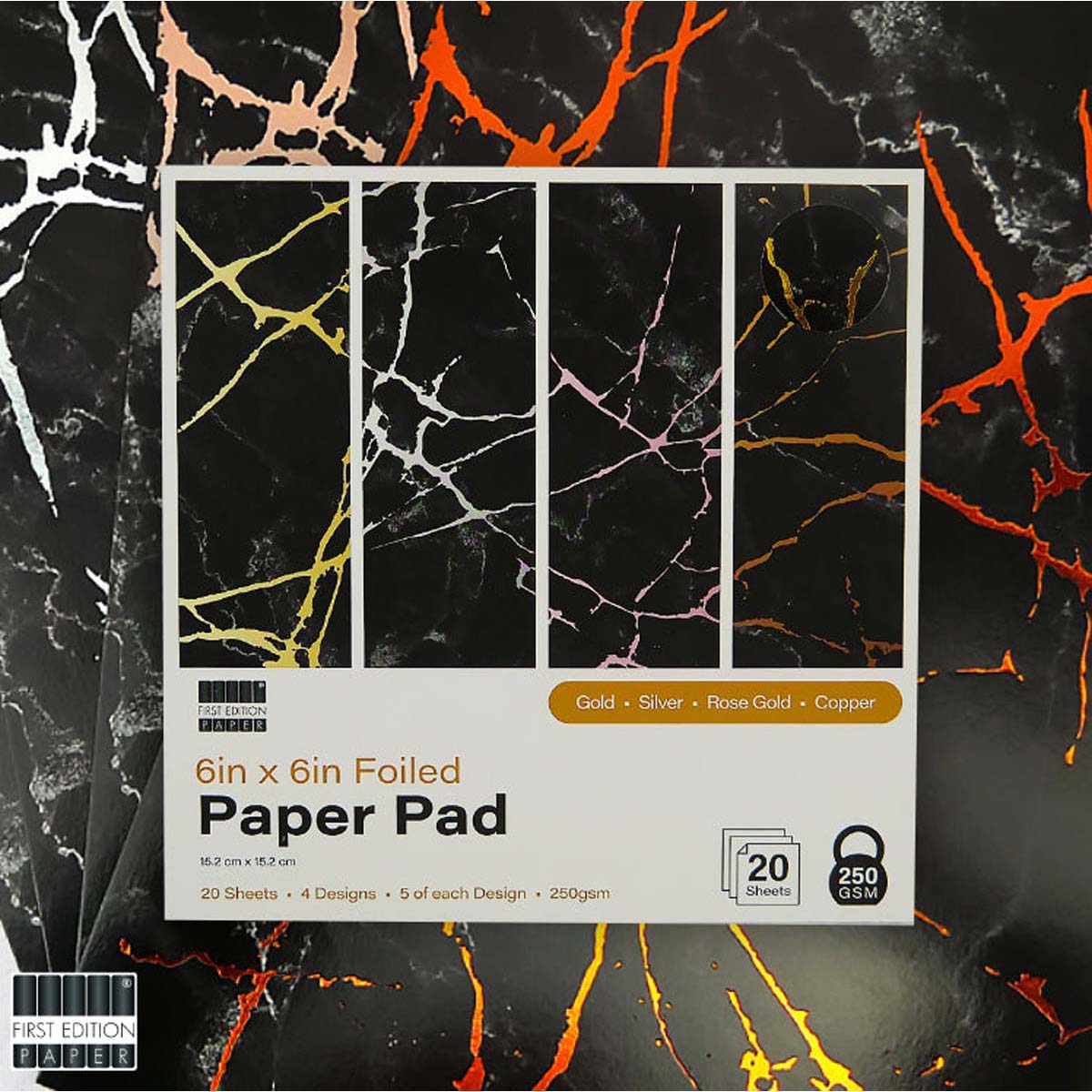 First Edition First Edition 6in x 6in Foiled Paper Pad