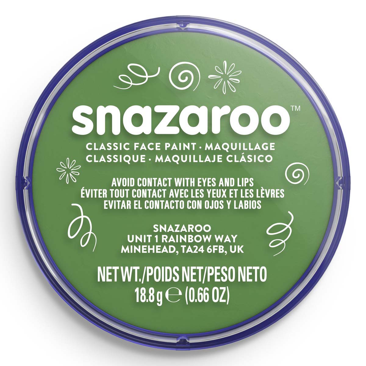 Snazaroo Face Paint 18ml Classic Grass Green