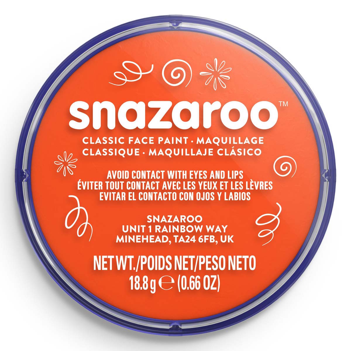 Snazaroo Face Paint 18ml Classic Dark Orange