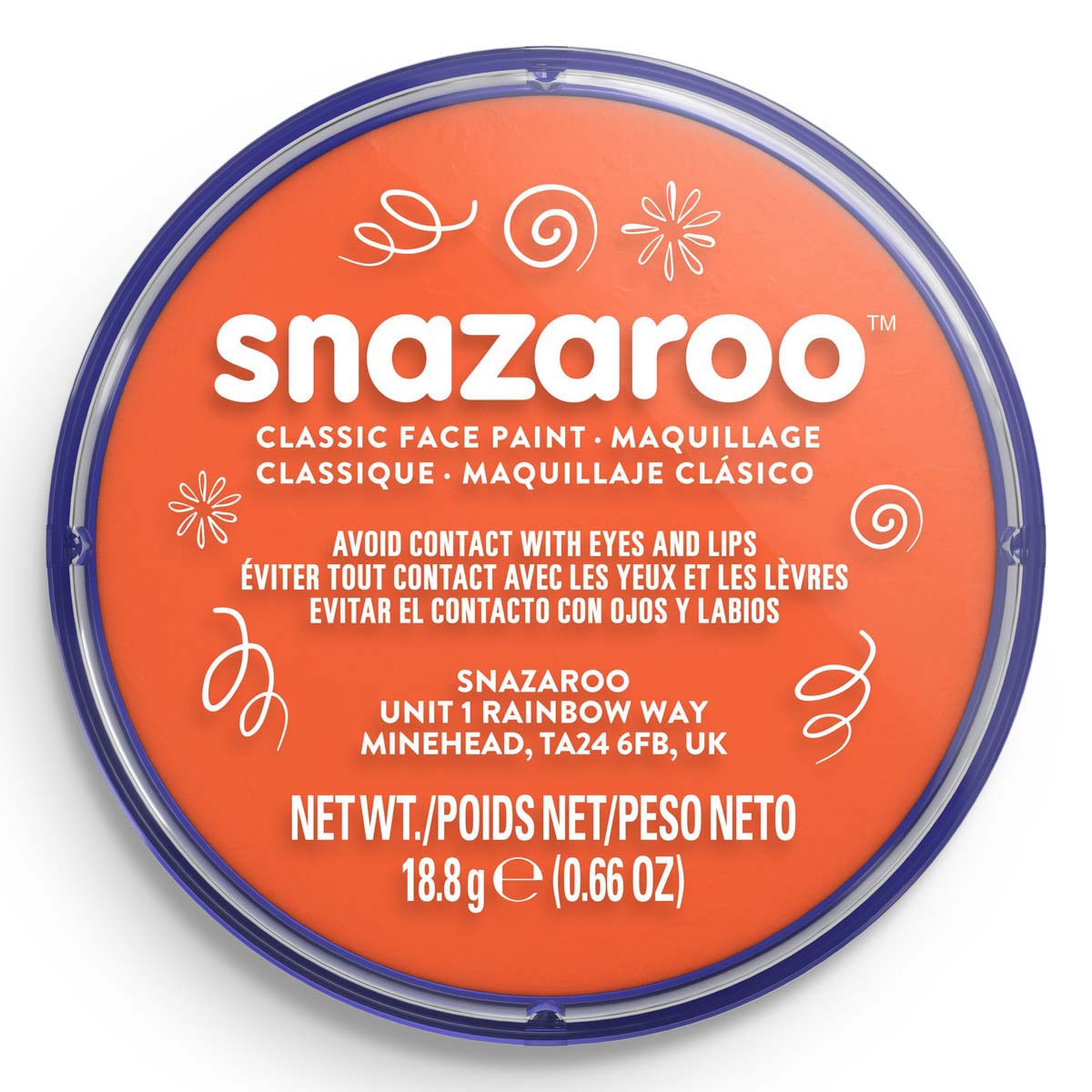 Snazaroo Face Paint 18ml Classic Orange