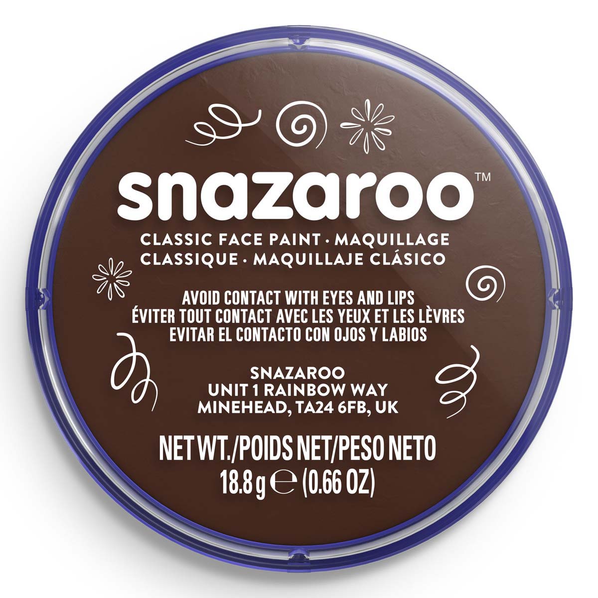 Snazaroo Face Paint 18ml Classic Dark Brown