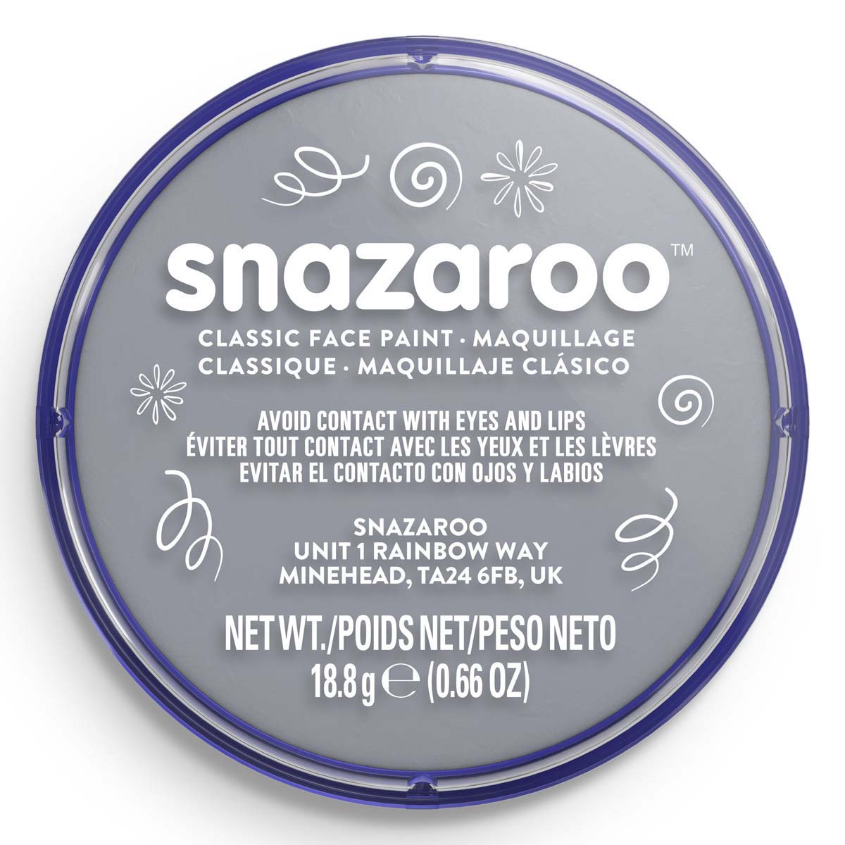 Snazaroo Face Paint 18ml Classic Dark Grey