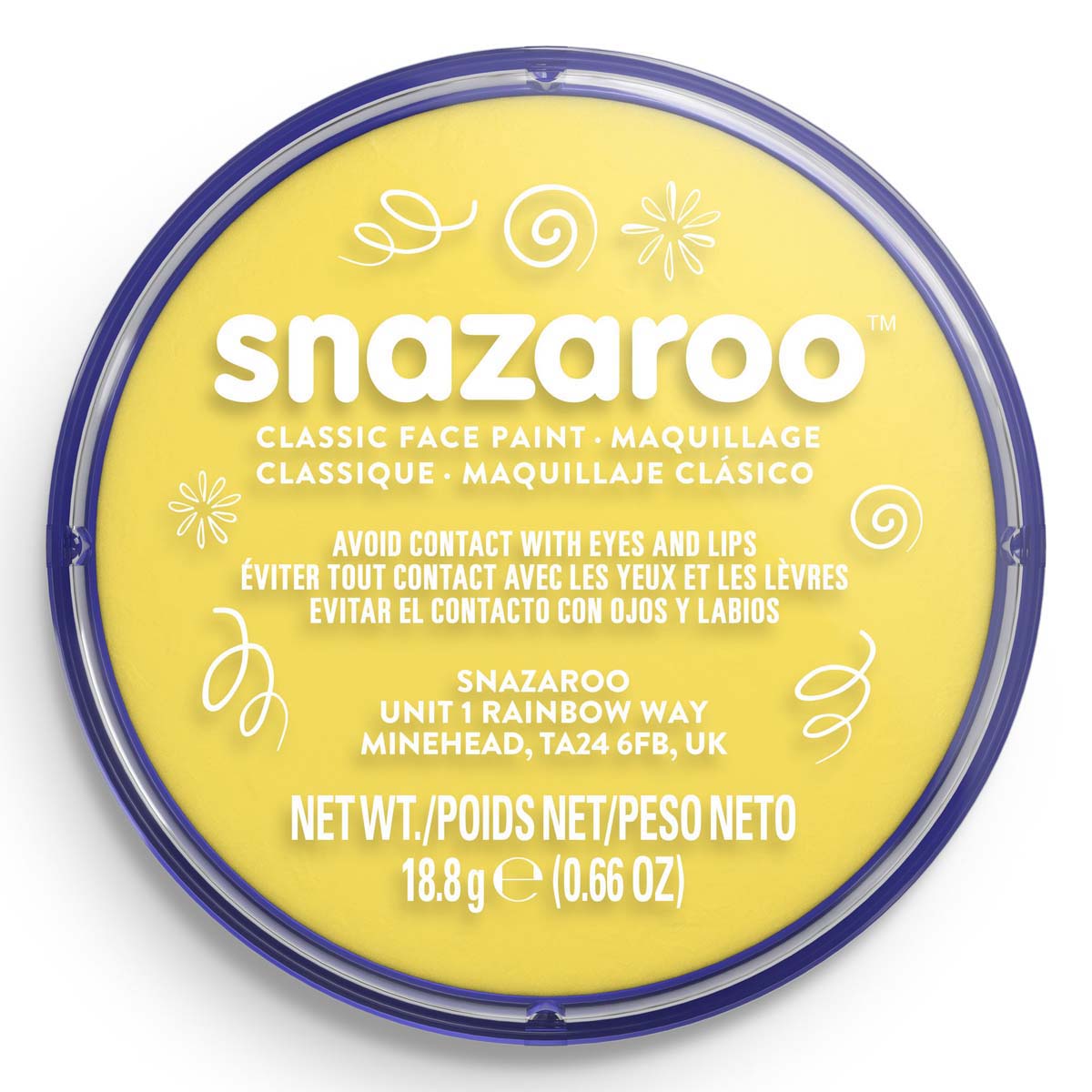 Snazaroo Face Paint 18ml Classic Bright Yellow