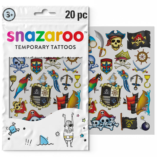 Snazaroo Face Paint Boys Temporary Tattoos (set of 20)