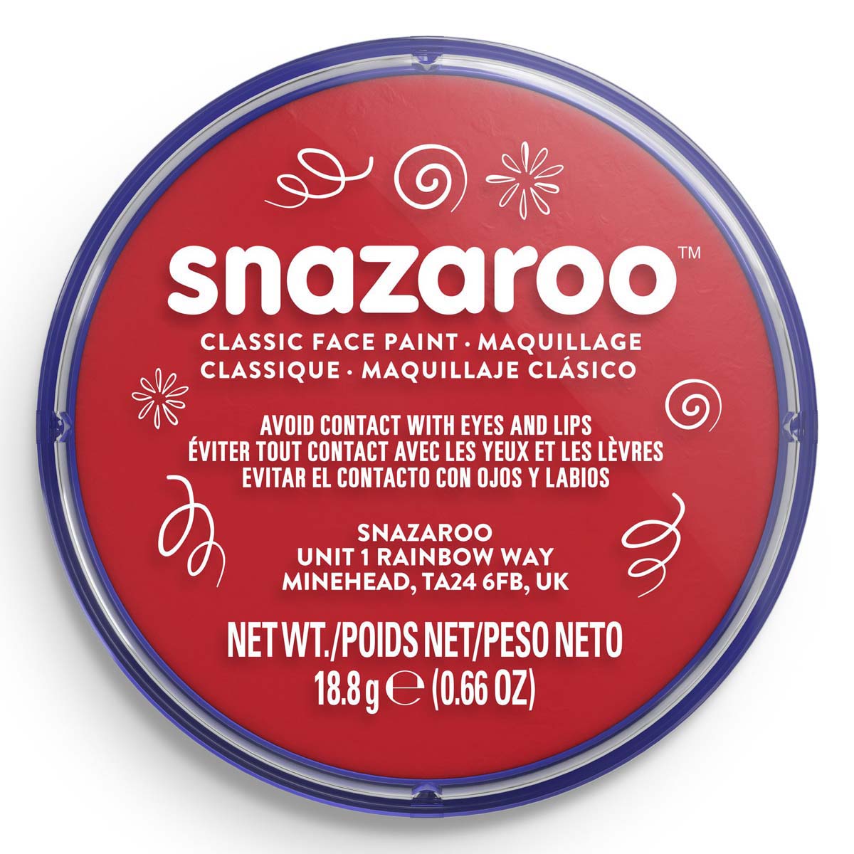 Snazaroo Face Paint 18ml Classic Bright Red