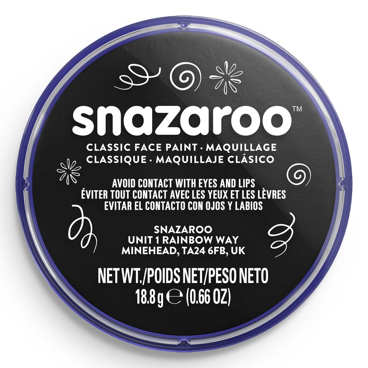 Snazaroo Face Paint 18ml Classic Pot Black