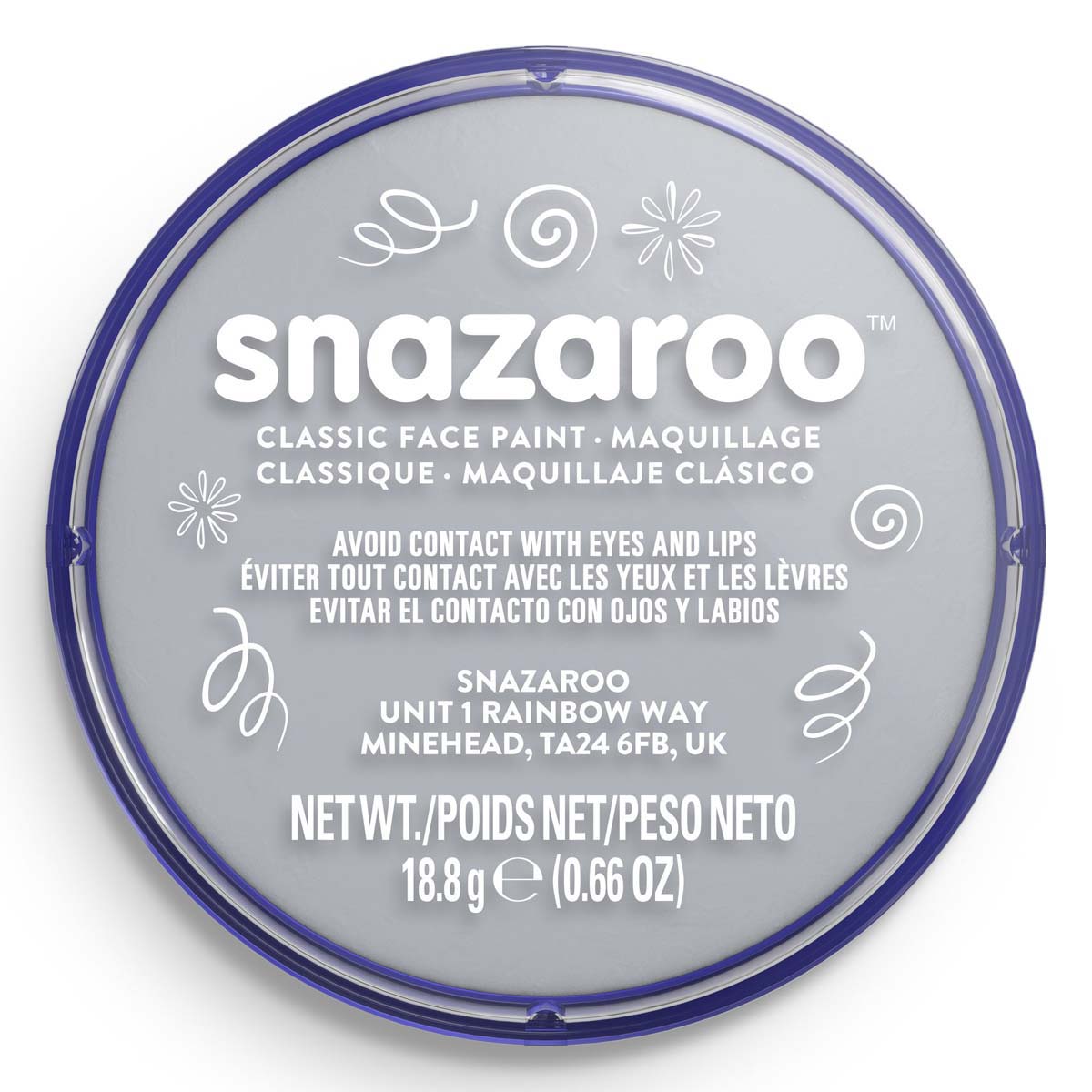 Snazaroo Face Paint 18ml Classic Light Grey