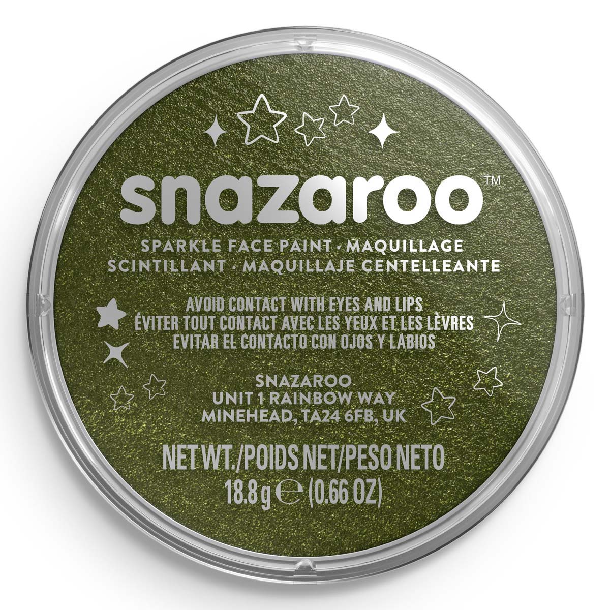 Snazaroo Face Paint 18ml Sparkle Green