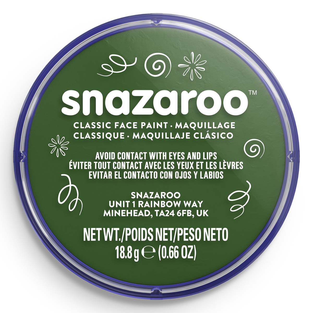 Snazaroo Face Paint 18ml Classic Dark Green