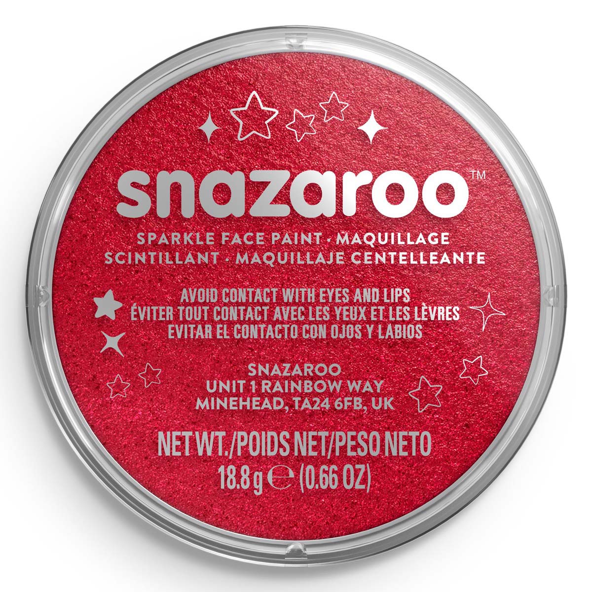 Snazaroo Face Paint 18ml Sparkle Red