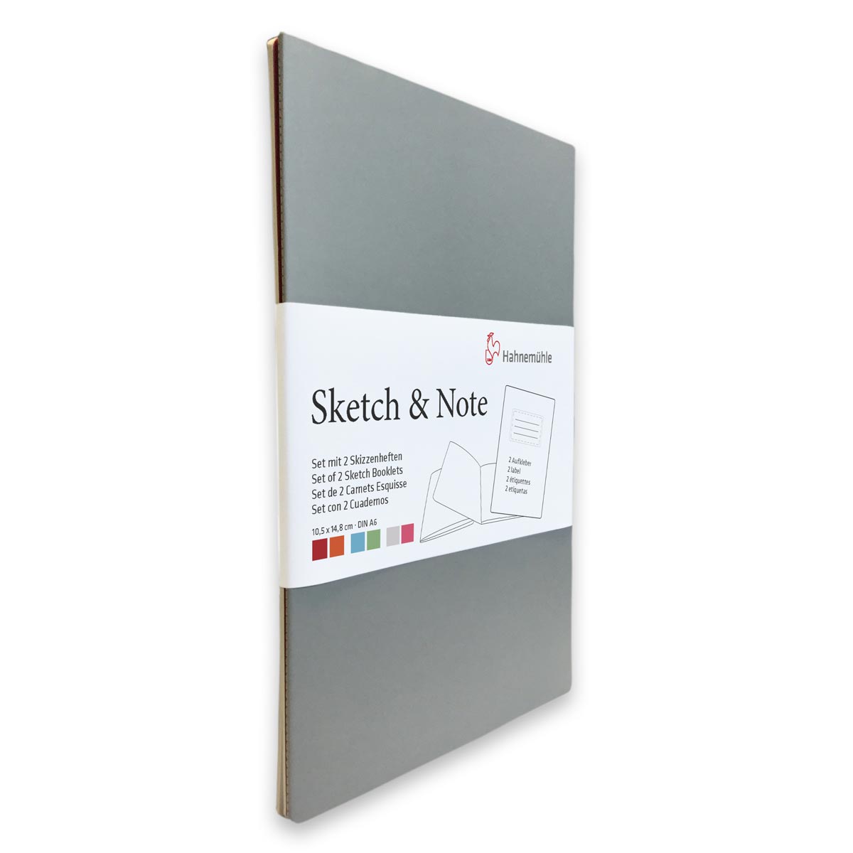 Hahnemuhle Sketch & Note /40 Pages - Grey / pink 2pk – A6 – 20 Sheets – 125gsm