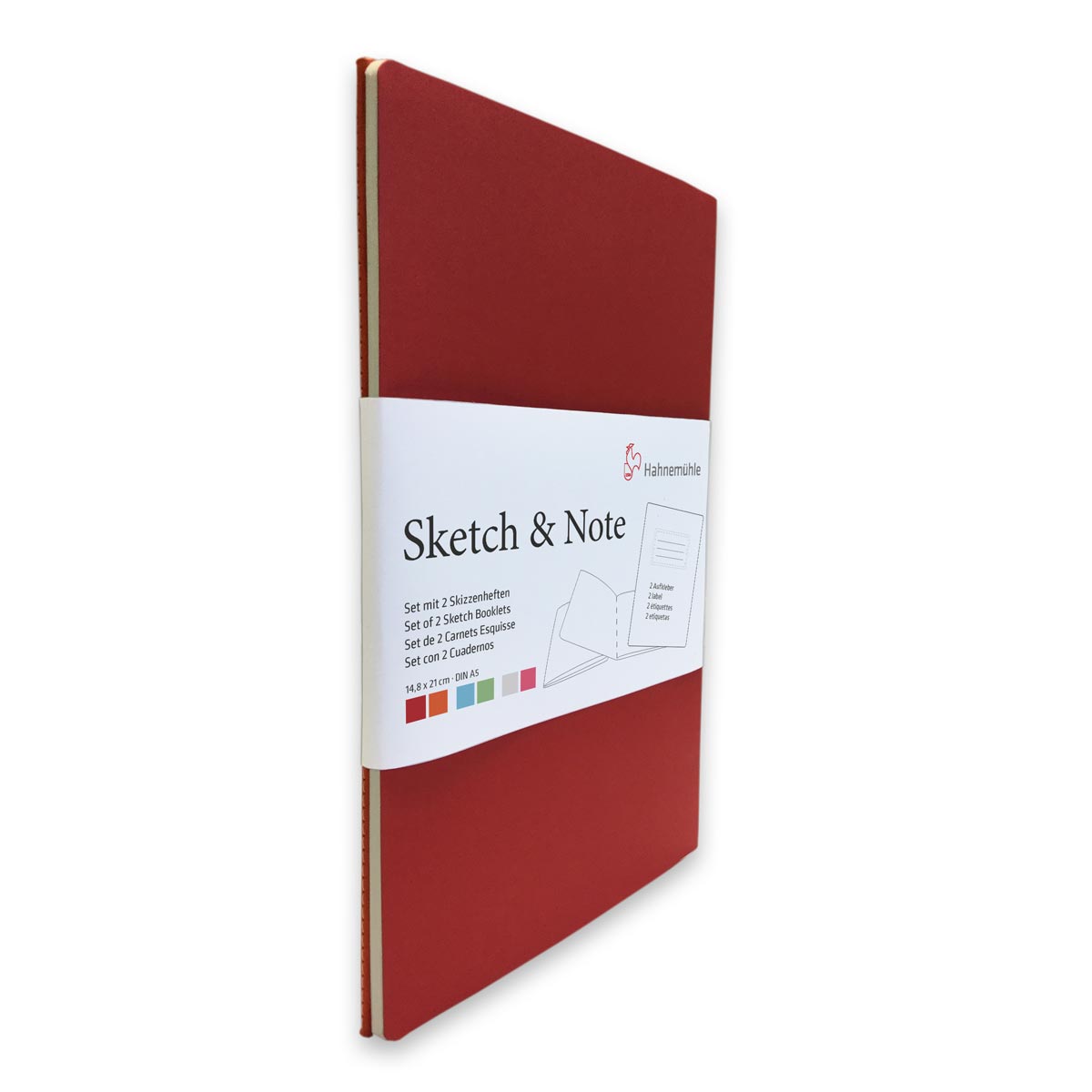 Hahnemuhle Sketch & Note /40 Pages – Red / orange 2pk – A5 – 20 Sheets – 125gsm