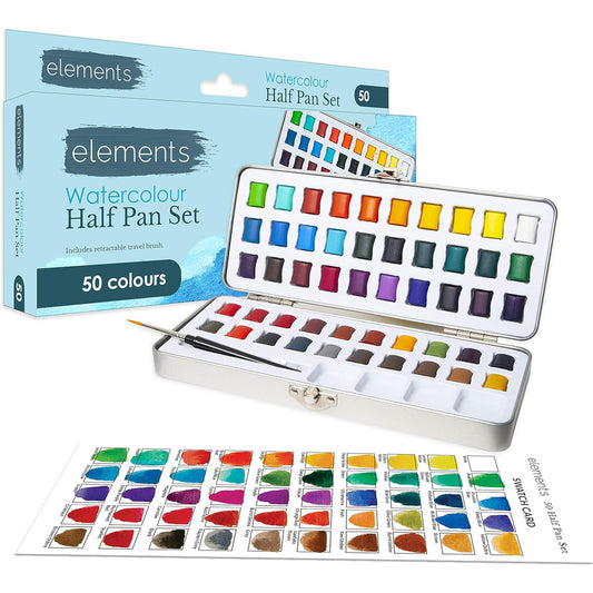 Elements Solid WC Half Pan 50 set – Art & Craft Essential