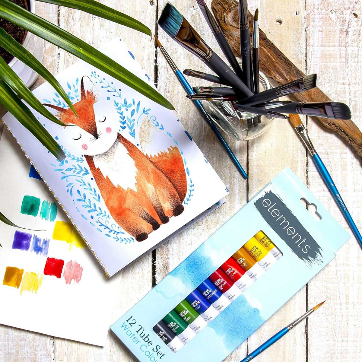 Elements Watercolour Tubes Paint Set 12 – Art & Craft Essential