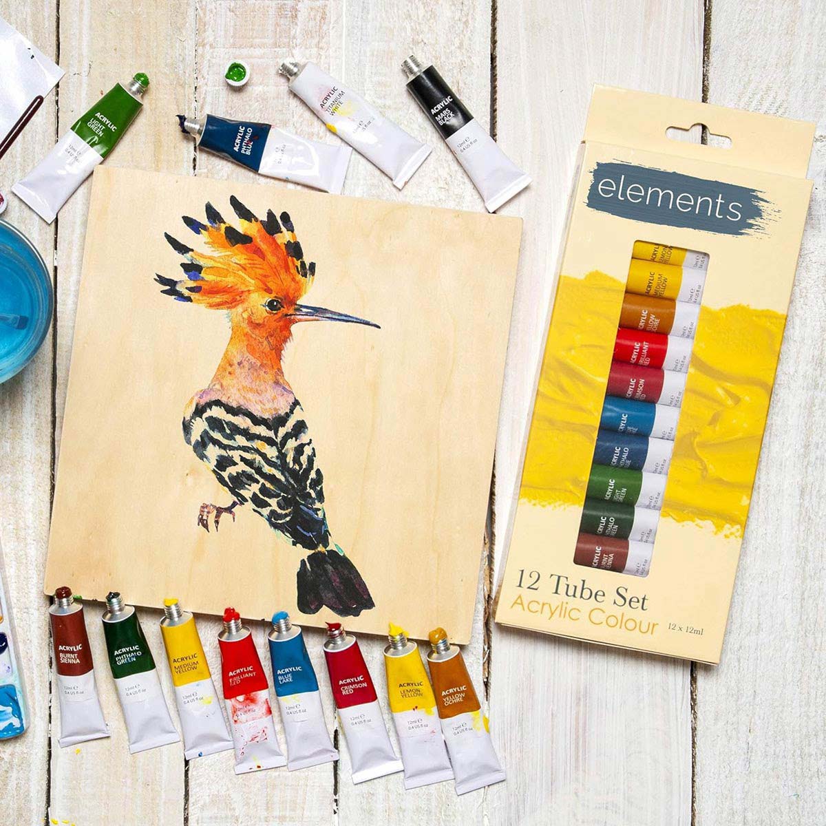 Elements Acrylic Tubes Paint Set 12 – Art & Craft Essential