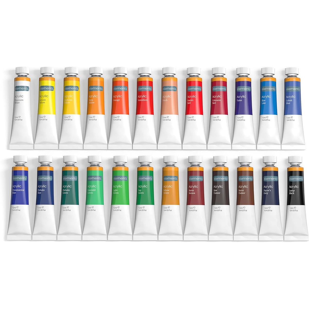 Elements Acrylic Tubes Paint Set 24 – Art & Craft Essential