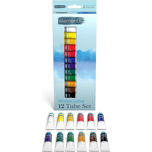 Elements Watercolour Tubes Paint Set 12 – Art & Craft Essential