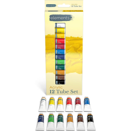 Elements Acrylic Tubes Paint Set 12 – Art & Craft Essential