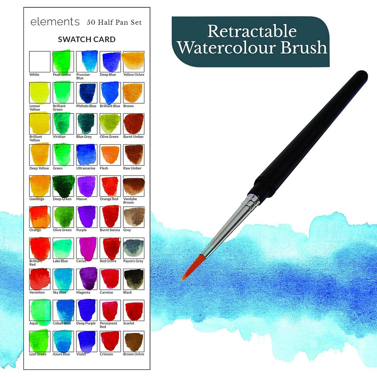 Elements Solid WC Half Pan 50 set – Art & Craft Essential