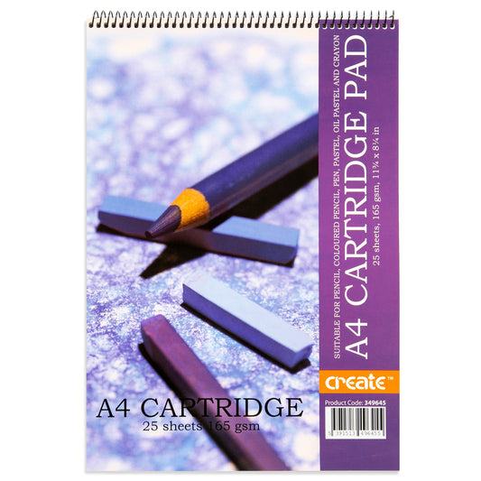 Create 165 A4 Cartridge Paper Pad 25s 165gsm