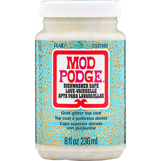 Mod Podge Dishwasher Safe Glitter – Gold 8oz – 237ml (8oz)