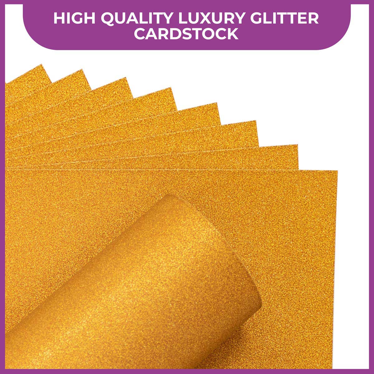 Crafter's Companion Glitter Card 10 Sheet Pack - Copper