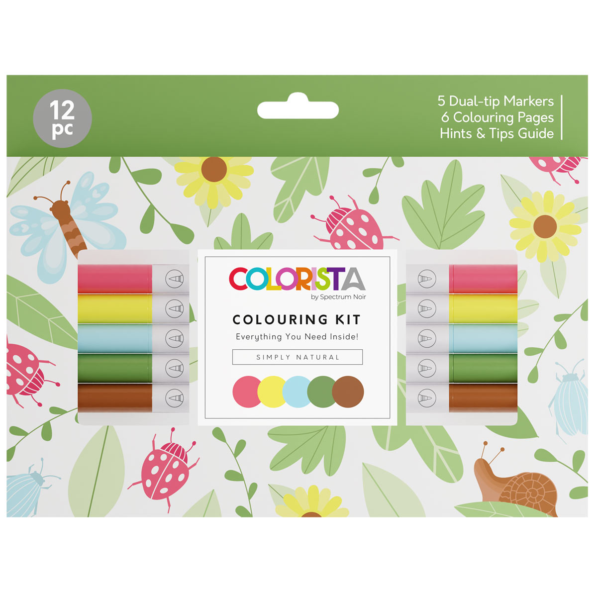 Crafter's Companion Colorista - Colouring Kit - Simply Natural 12pc