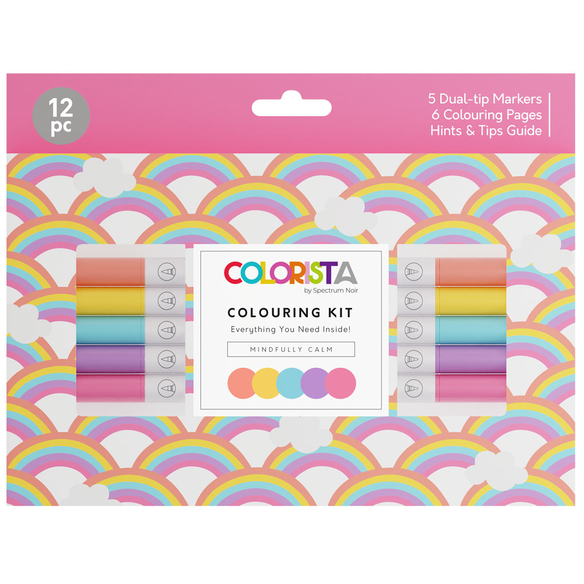 Crafter's Companion Colorista - Colouring Kit - Mindfully Calm 12pc