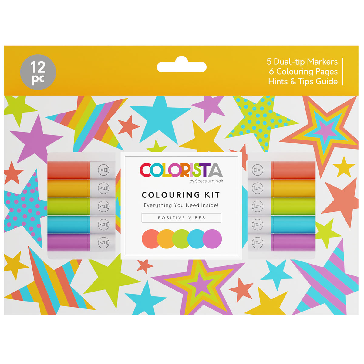 Crafter's Companion Colorista - Colouring Kit - Positive Vibes 12pc
