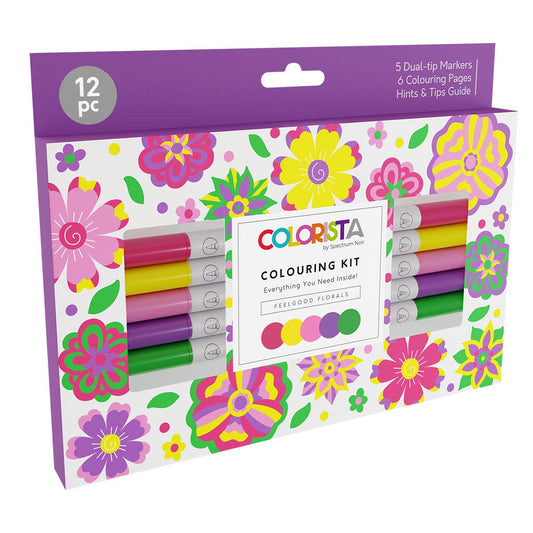 Crafter's Companion Colorista - Colouring Kit - Feelgood Florals 12pc