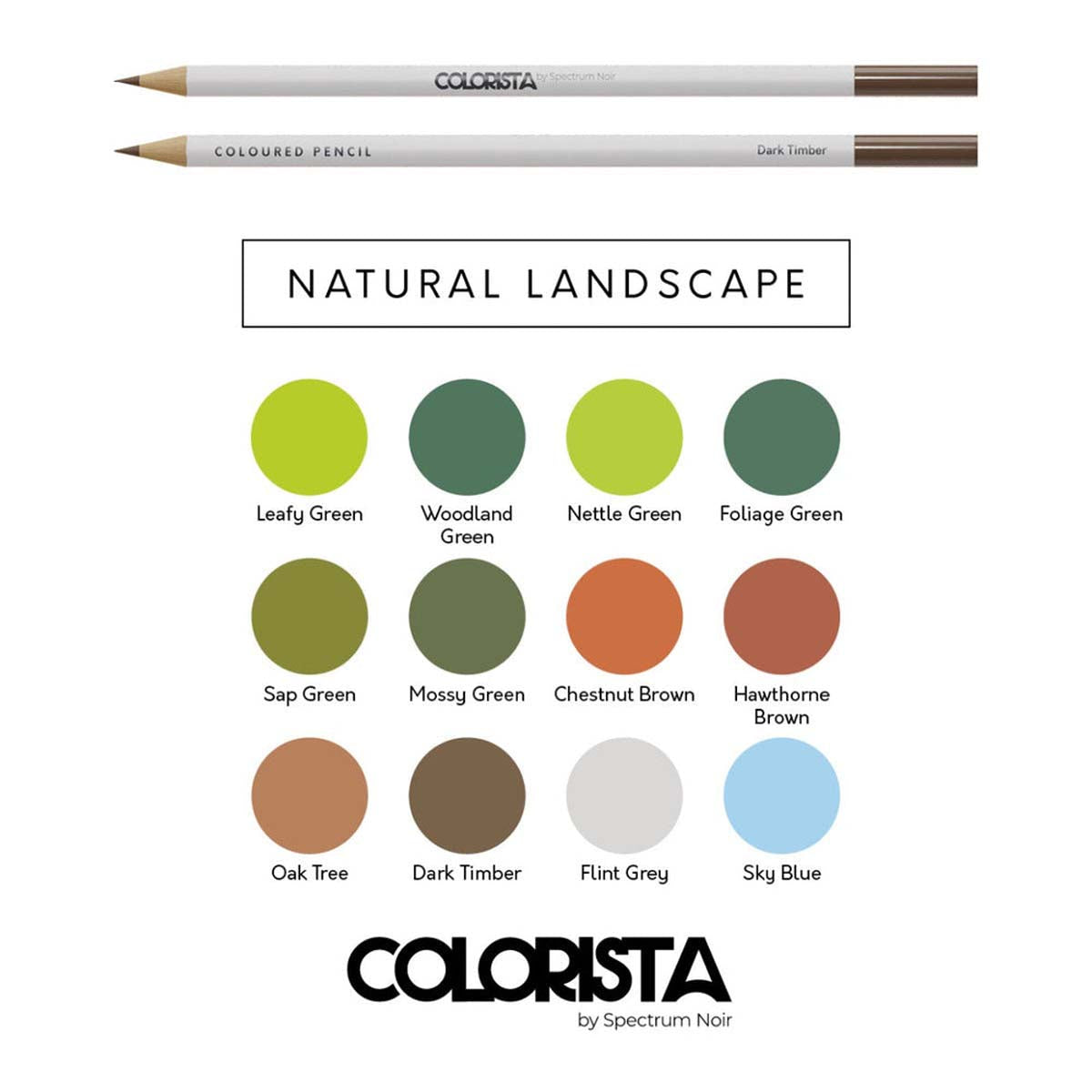 Crafter's Companion Colorista - Coloured Pencil - Natural Landscape 12pc