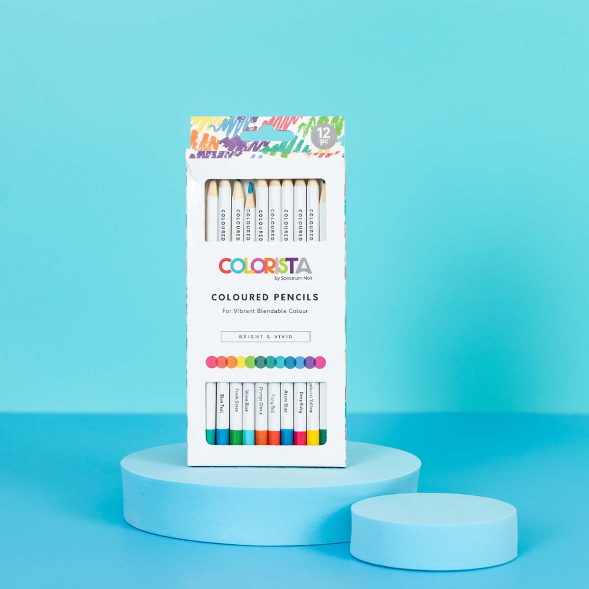 Crafter's Companion Colorista - Coloured Pencil - Bright & Vivid 12pc