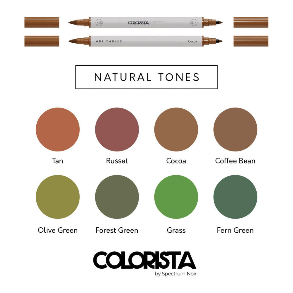 Crafter's Companion Colorista - Art Marker - Natural Tones 8pc