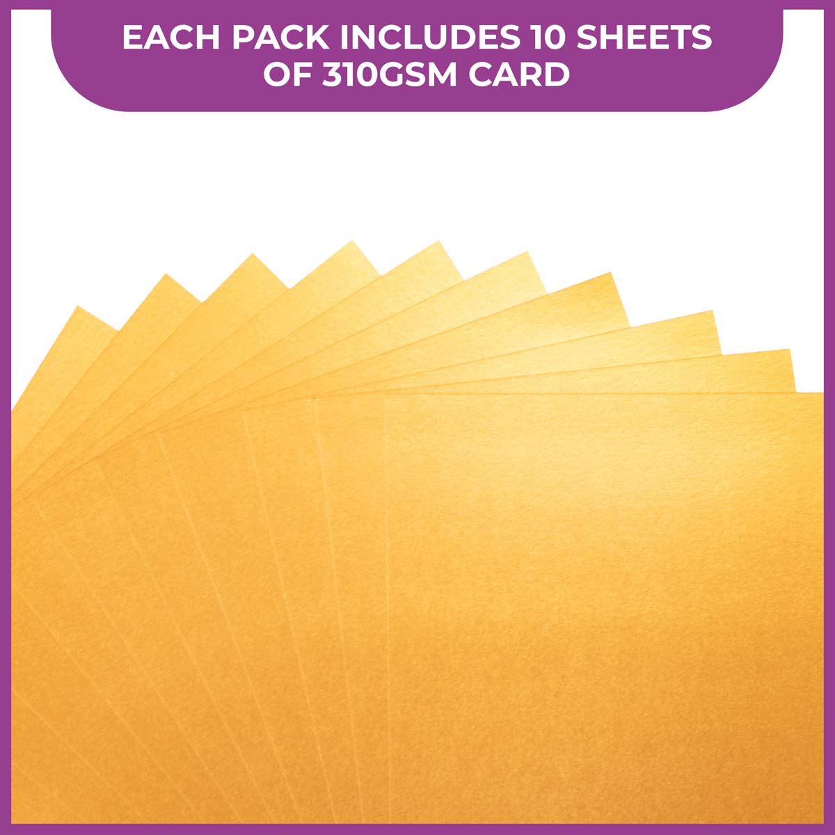 Crafter's Companion Centura Pearl Metallic A4 Single Colour 10 Sheet Pack - Rose Gold